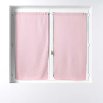 Voile Gardinen 2er-Set 60x160 cm rosa für Stangendurchführung