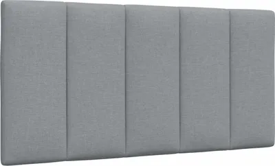 Image de Coussin de tête de lit Hanko gris clair 100 cm tissu