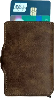Produktbild von Lobwerk Mini Wallet Slim Wallet Geldbörse Premium Portemonnaie Kartenetui mit Schiebemachnismus
