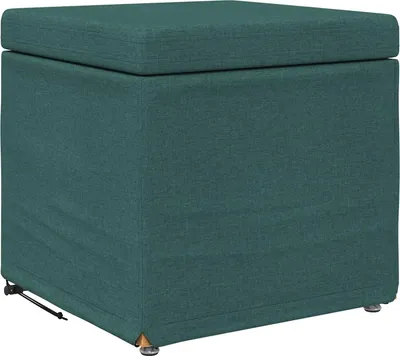 Produktbild von vidaXL Hocker Dunkelgrün 41 x 41 x 40 cm Stoff und Pressholz