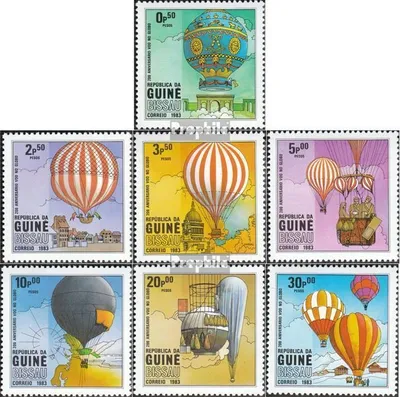 Produktbild von Briefmarken Guinea-Bissau 1983 Mi 650-656 (kompl.Ausg.) postfrisch 200 Jahre Luftfahrt
