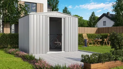 Produktbild von Globel Industries Gerätehaus "Tower 108" silber metallic 6,99 m²