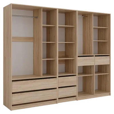 Produktbild von Kleiderschrank Vicco Elmo Sonoma 100 x 200 cm 3er Set, Model 61353