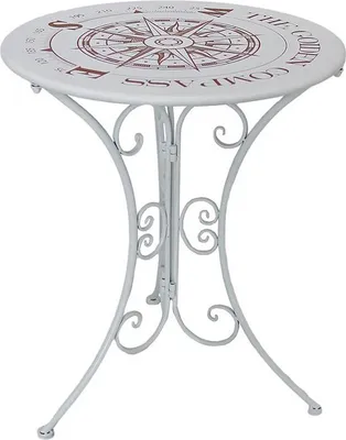 Produktbild von Gartentisch GARDA-120 in weiß, B/H/T: ca. 60/70/60 cm