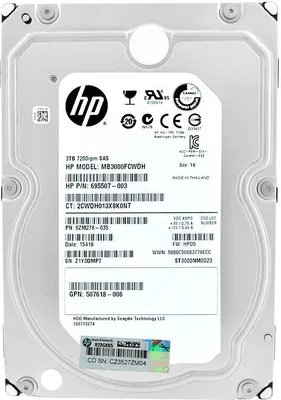 Immagine prodotto di Disco rigido HP MB3000FCWDH 3TB Sas II 7200Rpm 3,5'' pollici 695507-003