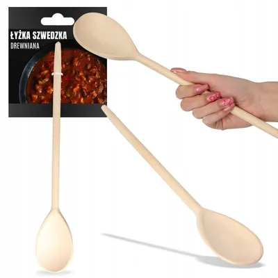 Obrázek produktu pro Dřevěná švédská kuchyňská lžíce 34,5 cm