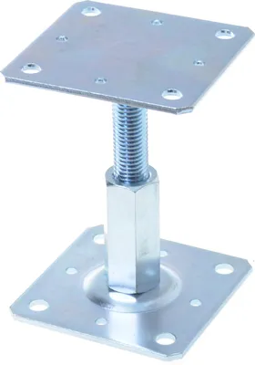 Produktbild von Aqbau® Pfostenträger Stützenfuss 110x110mm höhenverstellbar zum Aufschrauben