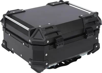 Obrázok produktu pre vrchný kufor na motorku s objemom 25 l, hliníková zliatina, rýchloupínací uzáver, vodoodpudivý, s bezpečnostným zámkom, univerzálny zadný kufor na batožinu s prilbou, čierny