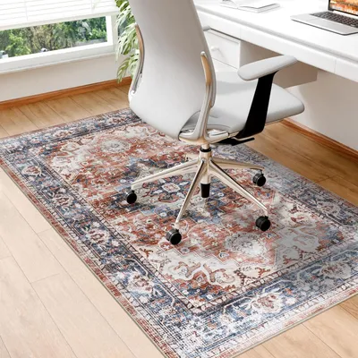 Productafbeelding van Bureaustoelmat 90x120 cm, rood, antislip, voor kantoor
