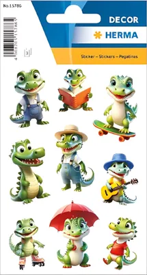 Zdjęcie produktu dla HERMA 15786 HERMA Sticker DECOR Lustige Krokodile, Papier