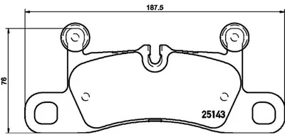 Produktbild von HELLA Bremsbeläge Satz Hinten Bremsklötze für PORSCHE Cayenne Coupe (9YB) 8DB 355 023-371