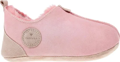 Produktbild von Vanuba Kinder Hausschuhe Oxford in Gr. 24-34 und 4 Farben | Handgefertigt Hüttenschuhe aus natürlichem Lammfell