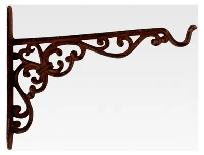 Produktbild von 2 Stück Wandhaken für Blumenampeln und Hängekörbe, Größe M, ca. 25 cm x 2,4 cm x 19 cm