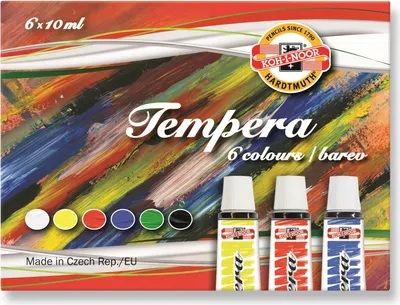 Produktbild von Temperafarben 6er Set - 16ml Schulmalfarben
