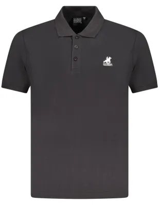 Produktbild von Elegantes Schwarzes Kurzarm-Poloshirt für Herren mit Stickerei