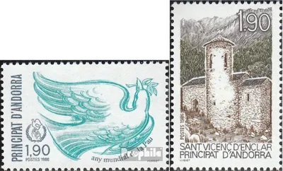 Produktbild von Briefmarken Andorra - Französische Post 1986 Mi 374,375 (kompl.Ausg.) postfrisch Friedensjahr