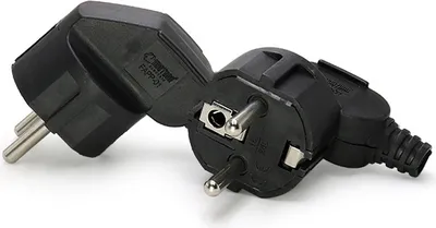 Produktbild von INF Europäischer Stecker - 2-teiliges Set, einfache Montage Schwarz