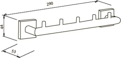 Produktbild von Dietsche Quaruna Hakenleiste - Chrom - 753110