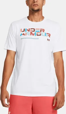 Produktbild von Herren-T-Shirt Under Armour Colorblock Wordmark SS, Größe: XXL