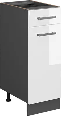 Produktbild von Küchenunterschrank Vicco R-Line Weiß Hochglanz 30 cm ohne Arbeitsplatte, Model 37818
