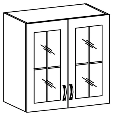 Produktbild von Klassisches Design der Hängevitrine aus Holz und Glas
