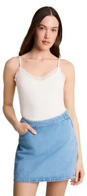 Produktbild von TOM TAILOR Denim Damen Slim Fit Top mit Spitze