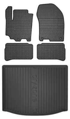 Zdjęcie produktu dla Dywaniki gumowe + mata bagażnika do Suzuki Vitara II FL od 2018 (SUV/crossover, dolny poziom podłogi) – czarne, dopasowane – Wielganizator SolidPRO