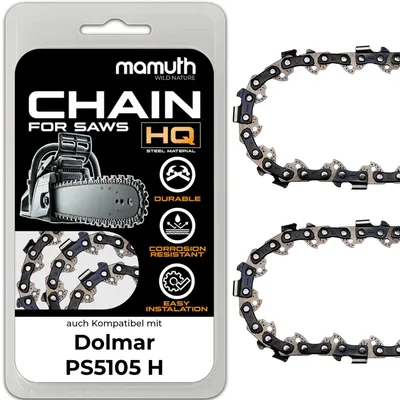 Immagine prodotto di 2 catene per motosega 40 cm 1,5 mm 0,325" 66 TG per Dolmar PS5105 H