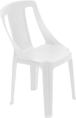 Produktbild von Dmora Outdoor-Stuhl Miniato Weiß, ein stapelbarer Stuhl