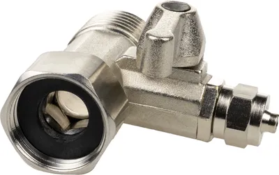 Produktbild von AQUALOGIS Eckventil Doppelanschluss 1/2 Außengewinde x 1/2 Innengewinde x 1/4 flexibler Schlauch - Kühlschrankschlauch Wasseranschluß mit Absperrhahn
