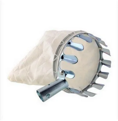 Immagine prodotto di Raccoglitore telescopico per frutta con custodia - Pratico ausilio per la raccolta - In metallo - 14 cm - Argento