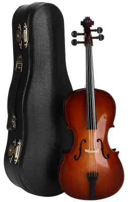 Produktbild von Miniatur-Cello-Dekoration aus Holz für Dekozwecke