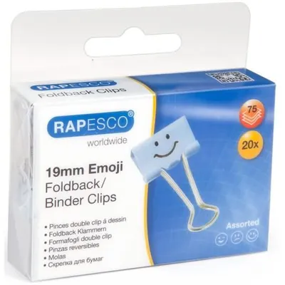 Image de RAPESCO Agrafes de pliage (L)19 mm bleu clair Emoji 20 pièces