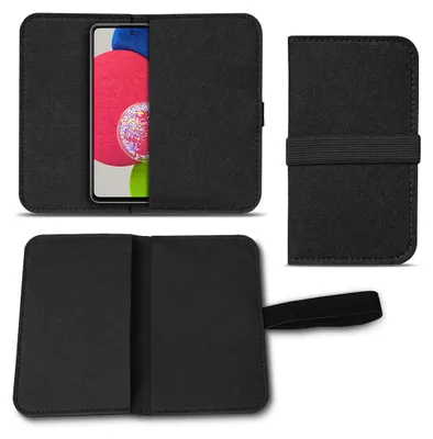 Produktbild von Handy Hülle für Samsung Galaxy A53 5G Filz Tasche Schutzhülle Filzhülle CaseFarben:Schwarz