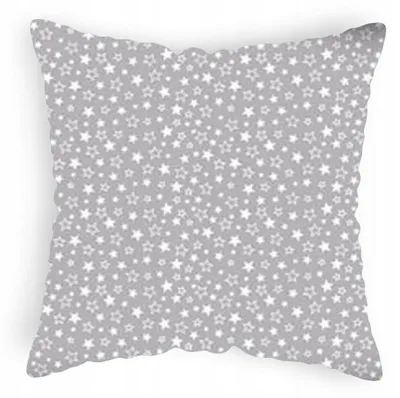 Produktbild von Designpremium Kissenhülle Grau Weiße Sterne 40x40 cm