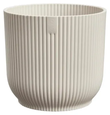 Productafbeelding van Vibes fold rond mini 7 cm linnen wit bloempot elho