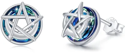 Produktbild von Ohrstecker 925 Sterling Silber Kristall Mondstern Hypoallergen für Damen Mädchen