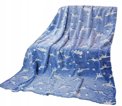 Produktbild von Łóżkoholicy Leuchtkäfer Decke 150x200 Weiße Dinosaurier