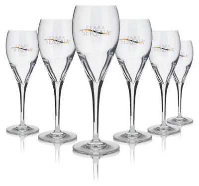 Produktbild von 6x Terra Serena Glas 0,16l Champagner Flöte Stielglas Sekt Secco Gläser Set
