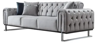 Produktbild von Villa Möbel Schlafsofa Nova, 3-Sitzer Hellgrau