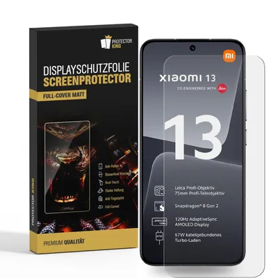 Produktbild von 2x FULL COVER Displayschutzfolie für Xiaomi 13 PREMIUM MATT ENTSPIEGELT Displayschutz Schutzfolie Folie