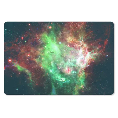 Produktbild von MuchoWow® Schreibtischunterlage Weltraum - Sterne - Grün 60x40 cm - XXL Mauspad - Großes Mauspad