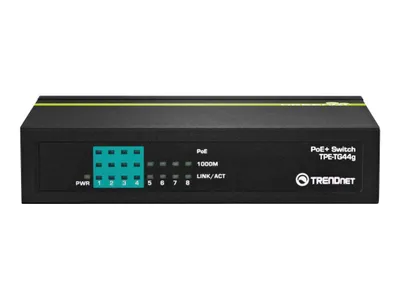 Obrázok produktu pre Trendnet TPE-TG44G Sieťový prepínač s neriadeným napájaním cez Ethernet (PoE) čierny