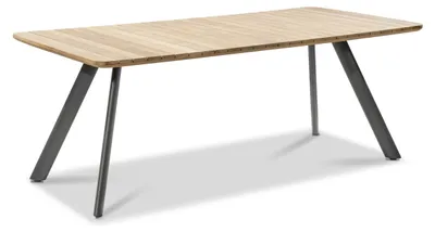 Produktbild von SCHWEDEN Esstisch mit fester Platte; Teak massiv natur mit Facette
