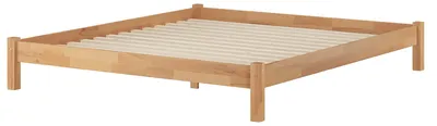 Produktbild von Doppelbett Futonbett ohne Kopfteil 200x200 Buche Massivholz wählbares Zubehör V-60.84-20Rollrost inkl.