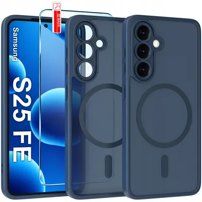 Immagine prodotto di Custodia magnetica opaca per Samsung S25 Fe | Compatibile con MagSafe, resistente + vetro