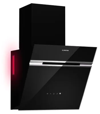 Image de Klarstein Alina Hotte Aspirante - 570 m³/h, Hotte Décorative, LED, Classe A, 54 dB, 3 Vitesses, Recirculation & Évacuation, 230 W, 39,8 x 114 x 37,6 cm, Noire