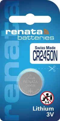 Produktbild von Renata CR2450N 3V Lithium Batterie Knopfzelle 1er Blister CR2450