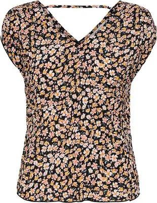 Produktbild von ONLY ONLFUCHSIA S/S PLISSE TOP WVN Black/BORN S