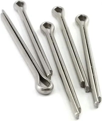 Productafbeelding van Roestvrijstalen Splitpennen - Splinterpennen Bevestigingspennen - Vastzetten van onderdelen - Voldoen aan DIN 94 - 32x50 mm - Zilverkleurig
